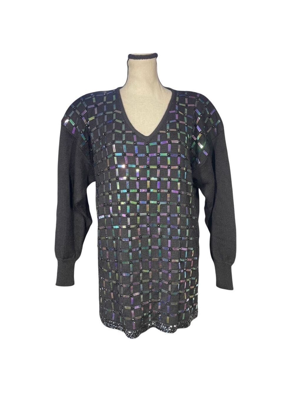 Cedars Sequins Vintage Sweater